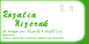 rozalia mizerak business card